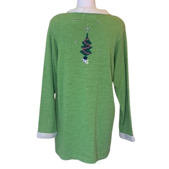 Vintage Design Options by Philip & Jane Gordon 3D Santa Christmas sweater, large - Picture 3 of 7